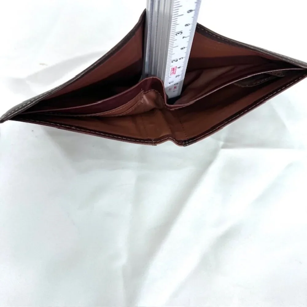 Set: DunHill Back leatherPouch Hold Key & Yuki Torri Wallet Bifold Brown (64)